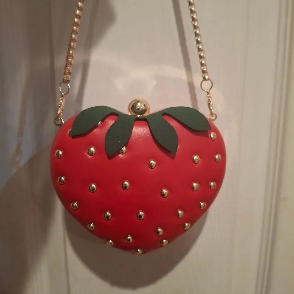 Strawberry Luxurious Crossbody Purse Women's Bag Strawberry Clutch